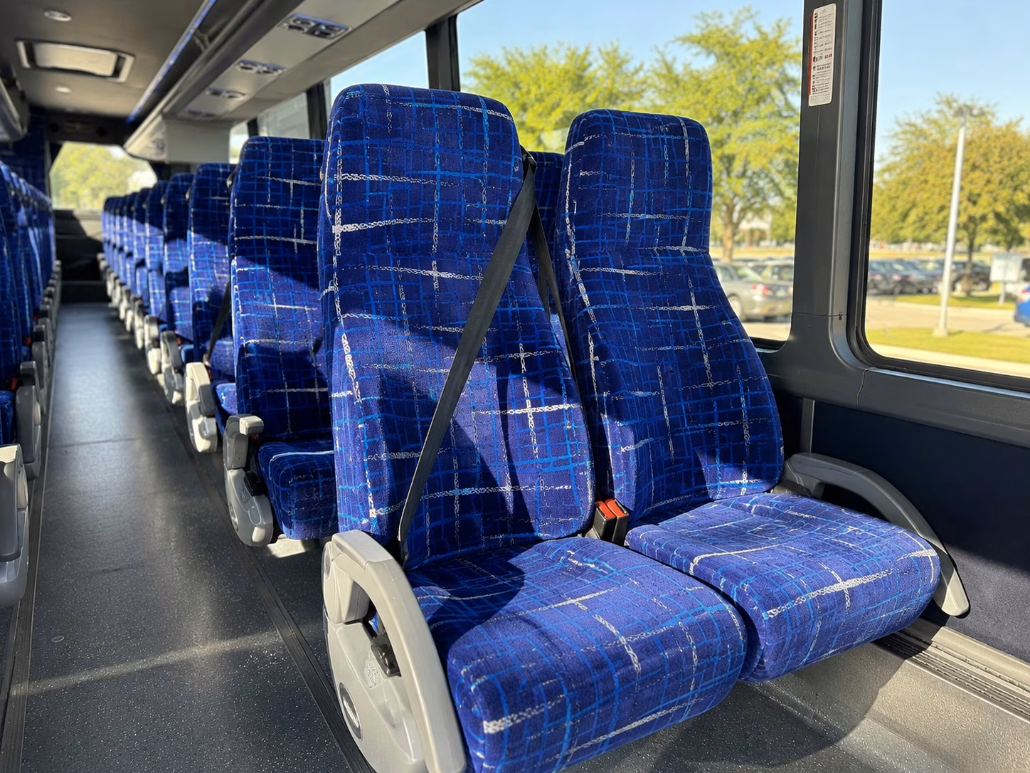 quincy charter bus interior gallery