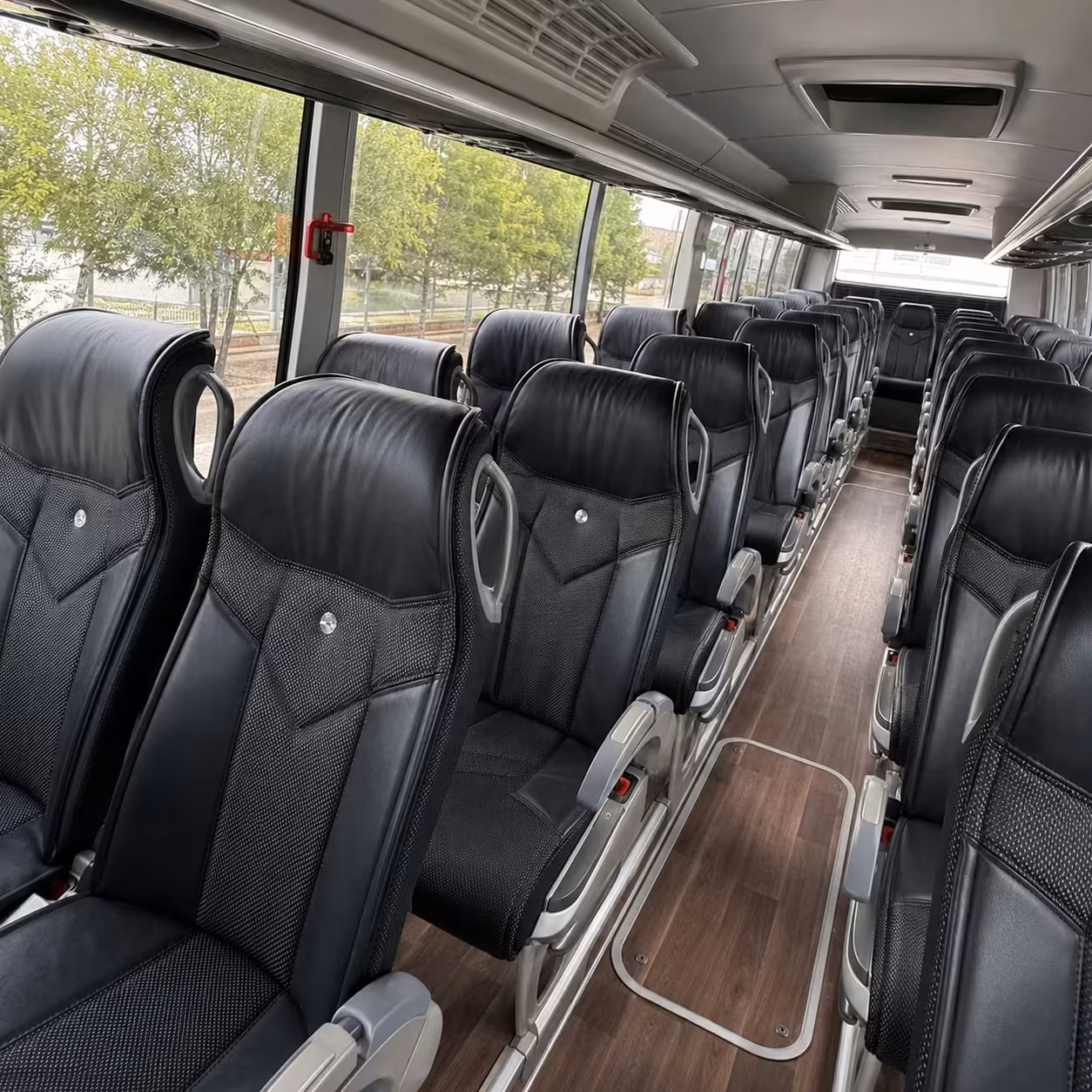 quincy charter bus interior