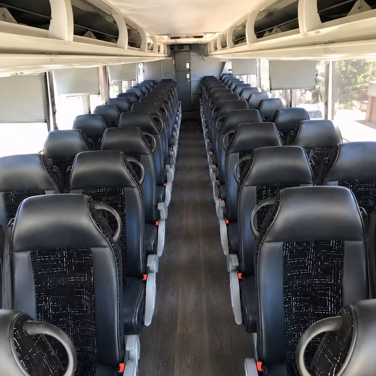 quincy charter bus rental interior